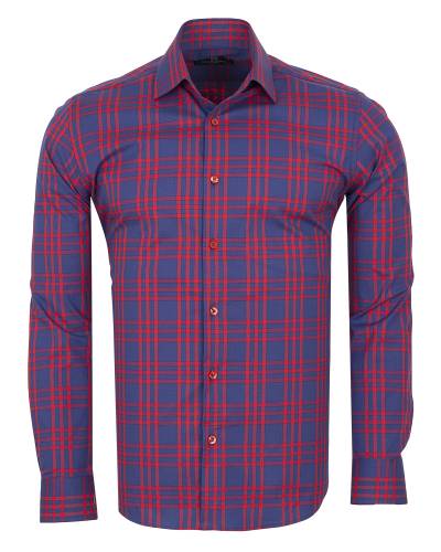 Mens Checkhed Long Sleeved Shirt SL 7181