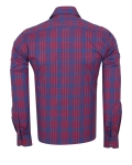 Mens Checkhed Long Sleeved Shirt SL 7181 - Thumbnail