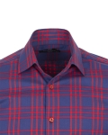 Mens Checkhed Long Sleeved Shirt SL 7181 - Thumbnail