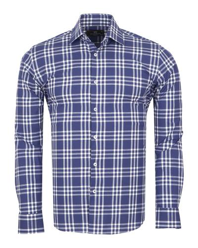 Mens Checkhed Long Sleeved Shirt SL 7181