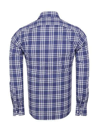 Mens Checkhed Long Sleeved Shirt SL 7181