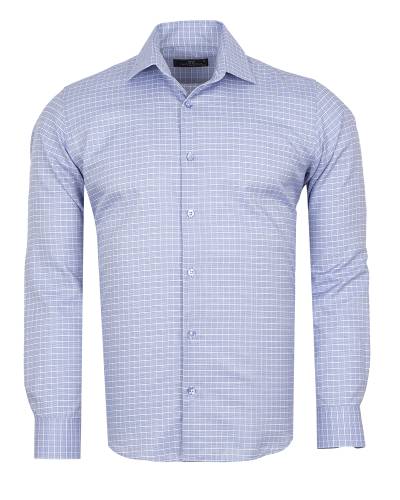 MAKROM - Mens Long Sleeved Checkhed Shirt SL 7180 (1)