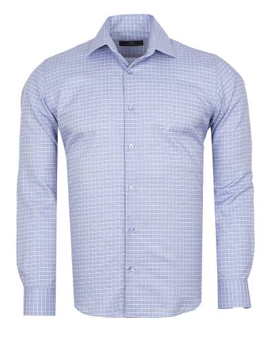 Mens Long Sleeved Checkhed Shirt SL 7180