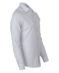 Mens White Checkhed Long Sleeved Shirt SL 7179 - Thumbnail