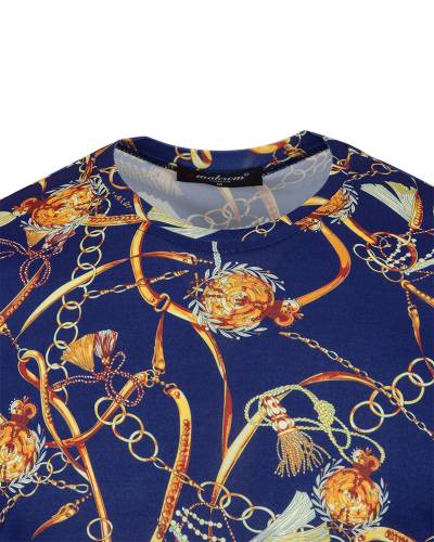 MAKROM - Patterns Printed Short Sleeved T.Shirt TS 1280 (1)