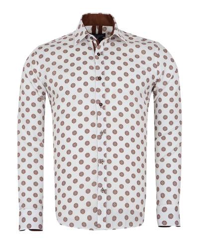 Printed Long Sleeved Mens Shirt SL 7171