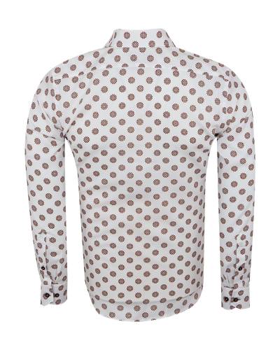 Printed Long Sleeved Mens Shirt SL 7171