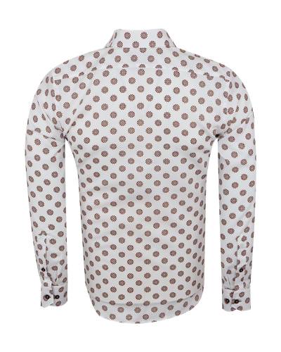 Printed Long Sleeved Mens Shirt SL 7171