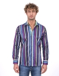 Printed Long Sleeved Mens Shirt SL 7222 - Thumbnail