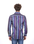 Printed Long Sleeved Mens Shirt SL 7222 - Thumbnail