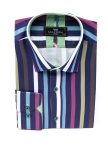 Printed Long Sleeved Mens Shirt SL 7222 - Thumbnail
