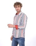 Printed Long Sleeved Mens Shirt SL 7222 - Thumbnail