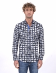 Printed Long Sleeved Mens Shirt SL 7229 - Thumbnail