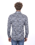 Printed Long Sleeved Mens Shirt SL 7229 - Thumbnail