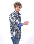 Printed Long Sleeved Mens Shirt SL 7229 - Thumbnail