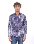 Printed Long Sleeved Mens Shirt SL 7229 - Thumbnail