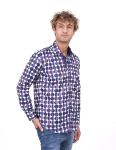 Printed Long Sleeved Mens Shirt SL 7229 - Thumbnail