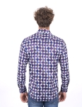 Printed Long Sleeved Mens Shirt SL 7229 - Thumbnail
