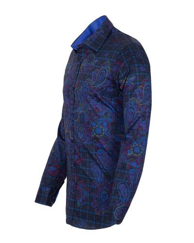 Oscar Banks - Printed Long Sleeved Mens Shirt SL 7242 (1)