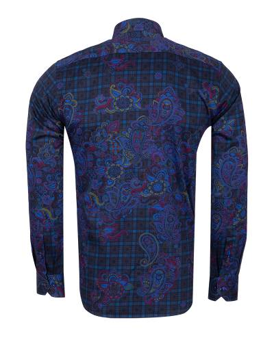 Printed Long Sleeved Mens Shirt SL 7242