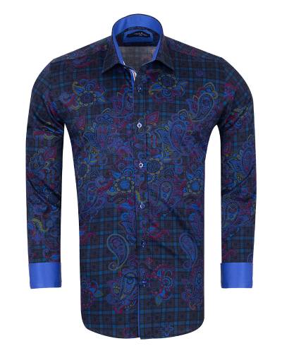 Printed Long Sleeved Mens Shirt SL 7242