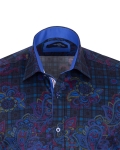 Printed Long Sleeved Mens Shirt SL 7242 - Thumbnail