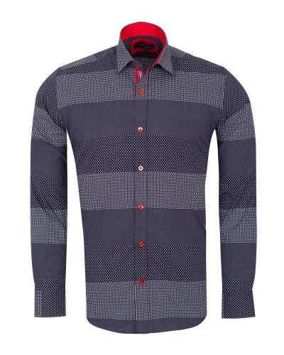 Oscar Banks - Printed Long Sleeved Mens Shirt SL 7243