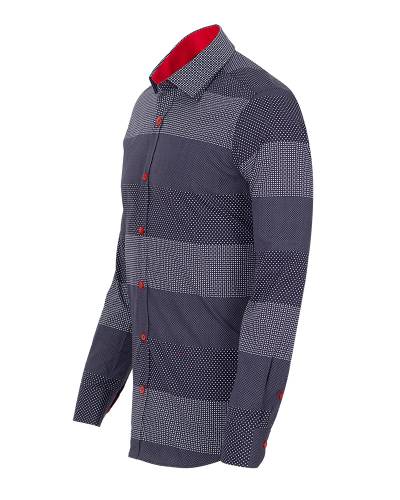 Oscar Banks - Printed Long Sleeved Mens Shirt SL 7243 (1)