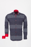 Printed Long Sleeved Mens Shirt SL 7243 - Thumbnail