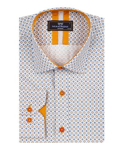 Printed Long Sleeved Mens Shirt SL 7247