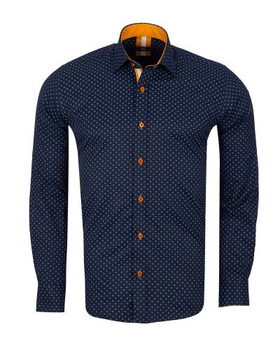 MAKROM - Printed Long Sleeved Mens Shirt SL 7250