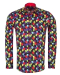 Printed Long Sleeved Mens Shirt SL 7255 - Thumbnail