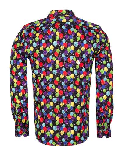 Printed Long Sleeved Mens Shirt SL 7255