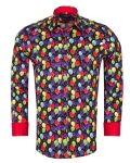 Printed Long Sleeved Mens Shirt SL 7255 - Thumbnail