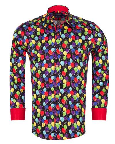 Printed Long Sleeved Mens Shirt SL 7255