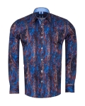 Printed Long Sleeved Mens Shirt SL 7262 - Thumbnail