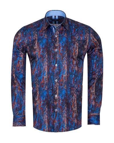 Oscar Banks - Printed Long Sleeved Mens Shirt SL 7262