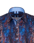 Printed Long Sleeved Mens Shirt SL 7262 - Thumbnail