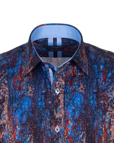 Oscar Banks - Printed Long Sleeved Mens Shirt SL 7262 (1)