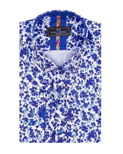 Printed Long Sleeved Mens Shirt SL 7274