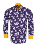 Printed Long Sleeved Mens Shirt SL 7294 - Thumbnail