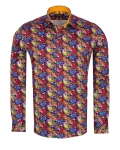 Printed Long Sleeved Mens Shirt SL 7303 - Thumbnail