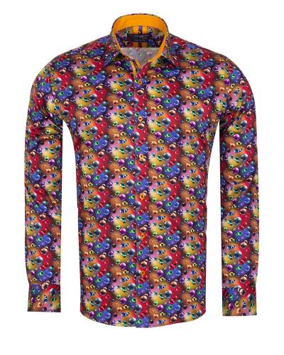 Oscar Banks - Printed Long Sleeved Mens Shirt SL 7303