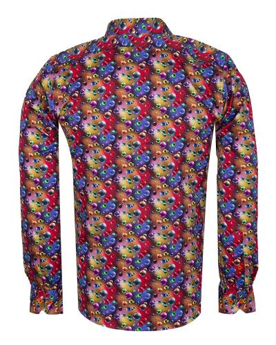 Printed Long Sleeved Mens Shirt SL 7303