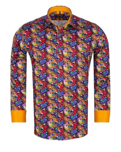 Printed Long Sleeved Mens Shirt SL 7303