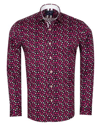 Oscar Banks - Printed Long Sleeved Mens Shirt SL 7313