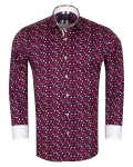 Printed Long Sleeved Mens Shirt SL 7313 - Thumbnail