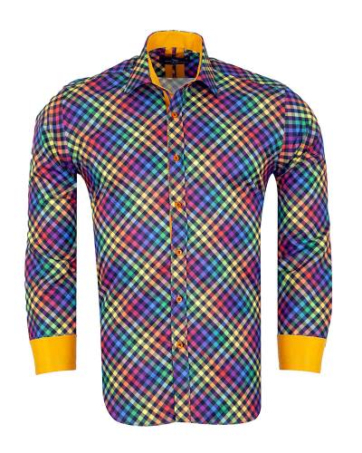 Printed Long Sleeved Mens Shirt SL 7356