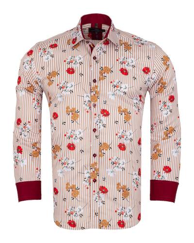 Printed Long Sleeved Mens Shirt SL 7357