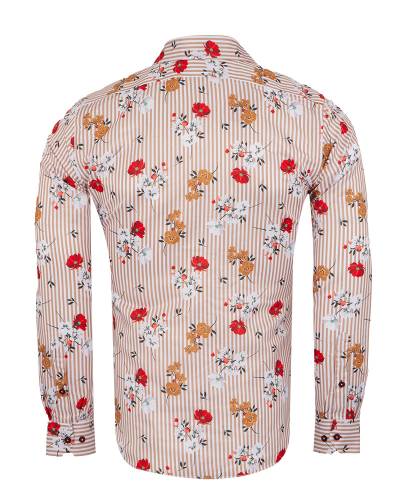 Printed Long Sleeved Mens Shirt SL 7357